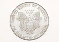 Isolated silver coin Royalty Free Stock Photo