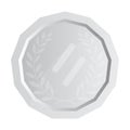 Isolated silver coin Royalty Free Stock Photo