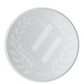 Isolated silver coin Royalty Free Stock Photo