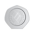 Isolated silver coin Royalty Free Stock Photo