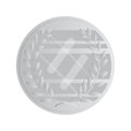 Isolated silver coin Royalty Free Stock Photo