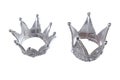 Isolated silver crowns