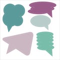 Isolated simple speech bubbles.