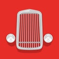 Isolated simple vintage car grill iconic icon