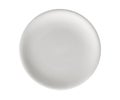 Isolated single circle white dish utensil on white background