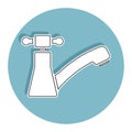 Isolated sink faucet icon