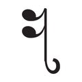 Isolated sixteenth rest musical note