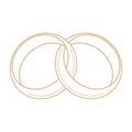 Isolated sketch of a pair of wedding rings Vector