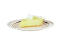 Slice of key lime pie Royalty Free Stock Photo