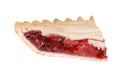 Isolated slice of strawberry pie Royalty Free Stock Photo