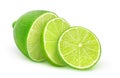Isolated sliced lime Royalty Free Stock Photo
