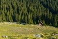 Isolated small refuge in the mountains