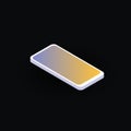 Isolated Smartphone. Gradient Graphic Element on Black Background