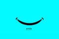 Isolated smile icon on aqua color background. Trendy smile icon in flat style. Modern smile icon, EPS 10