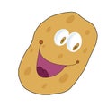 Isolated smiling potato