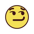 Isolated smirk emoji face icon