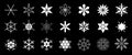 Isolated Snowflake Collection. Full vector Illustration