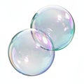 An isolated soap bubble on a transparent background, produced by image Royalty Free Stock Photo