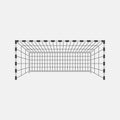 Isolated soccer goal with net for playing football Royalty Free Stock Photo