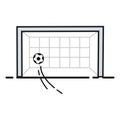 Isolated Soccer goal Sport icon Vector Royalty Free Stock Photo