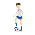 Isolated soccer player. Royalty Free Stock Photo