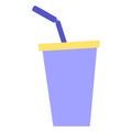 Isolated soda cup with straw