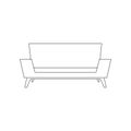 Isolated sofa draw