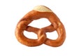 Isolated soft baked pretzel on white