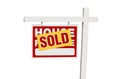 Isolated Sold Home For Sale Sign Royalty Free Stock Photo