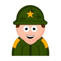 Isolated soldier avatar cartoon