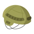 Isolated soldier helmet icon flat design Vector