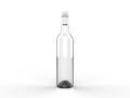 Isolated solid clear glass wine bottle on white background Royalty Free Stock Photo