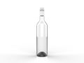 Isolated colored glass wine bottle on white background mockup.isolated solid clear glass wine bottle on white background Royalty Free Stock Photo