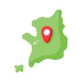 Isolated south korea map icon