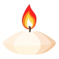 Isolated spa therapy treatment object illustration candle