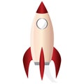 Isolated Space rocket red road to space