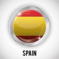 Isolated spain button design