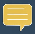 Isolated speech bubble message icon