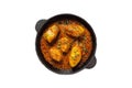 Isolated of spicy and hot Bengali fish curry. Indian food. Fish