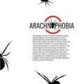 Isolated spider vector logo. Insect illustration. Arachnophobia. Halloween icon. Royalty Free Stock Photo