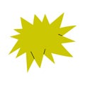 Isolated Spiky Yellow Starburst Shape Vector Royalty Free Stock Photo