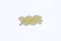 Isolated spiral pasta macro closeup.