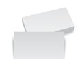 Isolated stack of blank business card on white Royalty Free Stock Photo