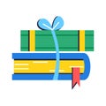 Isolated stack of books icon School supply flat design Vector Royalty Free Stock Photo