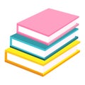 Isolated stack of books icon School supply flat design Vector Royalty Free Stock Photo