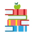 Isolated stack of books icon School supply flat design Vector Royalty Free Stock Photo