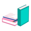 Isolated stack of books icon School supply flat design Vector Royalty Free Stock Photo