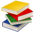 Isolated stack of books illustration