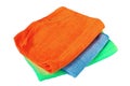 Isolated stack of three towels Royalty Free Stock Photo