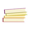 Isolated stacked books icon Royalty Free Stock Photo